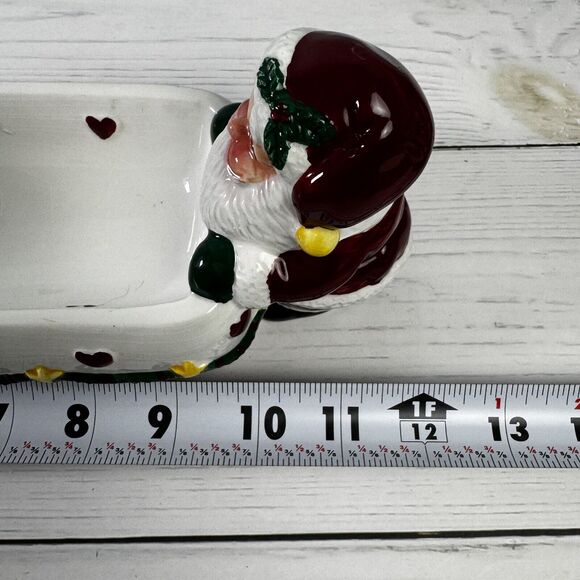 Earthenware Holiday Santa Claus Snowman Christmas Cracker Dish #20639 - Picture 14 of 15